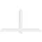 Ekena Millwork Eugene Architectural Grade PVC Gable Bracket, 84"W x 45 1/2"H x 4"D x 6"F, 13/12 Pitch GBP084X46X0406EUG00 - alternate 5